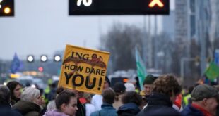 Activists block Amsterdam highway in protest against ING