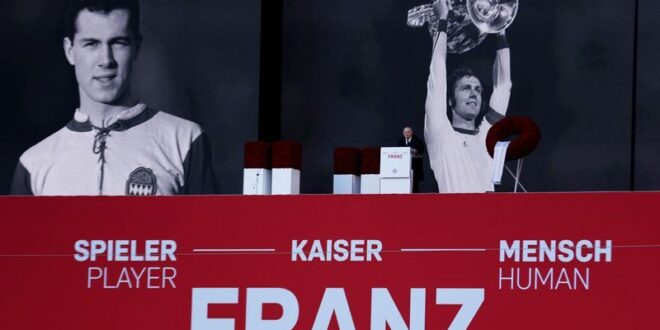 Football Soccer Bayern commemorate great German Beckenbauer in stadium ceremony