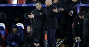 Football Soccer Calvert Lewin sees red but Everton hold Palace