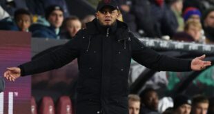 Football Soccer Kompany left frustrated by controversial equaliser