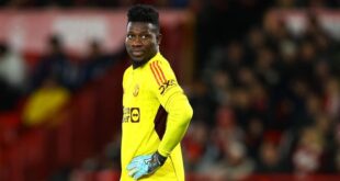 Football Soccer Man United keeper Onana available for Wigan Cup game