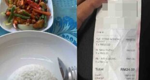 Langkawi eatery grilled over RM20 ayam goreng kunyit