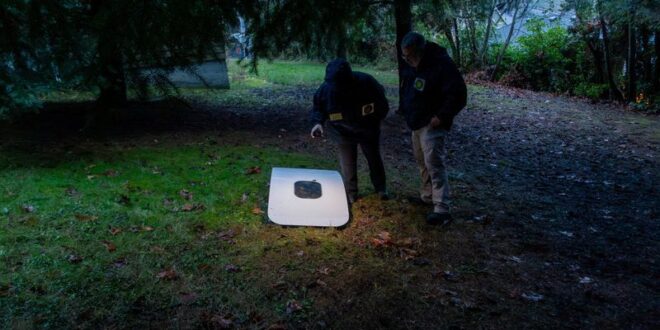 Oregon schoolteacher finds missing Boeing plane part in backyard trees