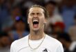 Tennis Tennis Zverev avoids shock Australian Open upset by qualifier Klein