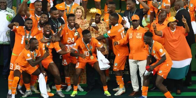 Football Soccer Ivory Coast relief after winning Cup of Nations