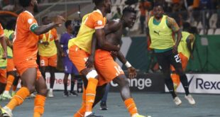 Football Soccer Ivory Coast score last gasp goal in extra time to