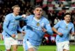 Football Soccer Man City eye top spot in three horse title race