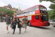 Londons iconic double decker bus making pit stop in Penang