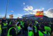 Spanish police scuffle with farmers truck drivers on fifth day