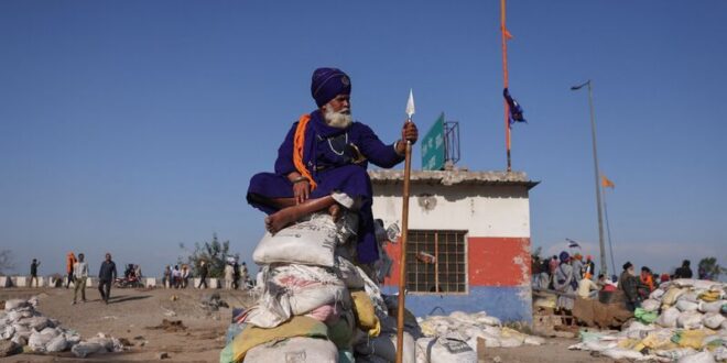 With spears and shields Indias Nihang Sikh warriors join farmers