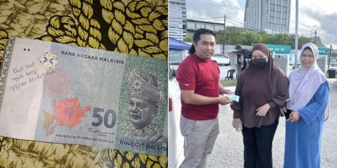 Woman reunited with viral RM50 note given to her by