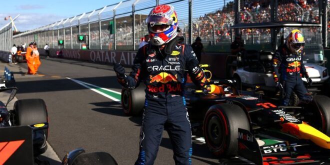 Motorsport Motor racing Verstappen on pole at Australian Grand Prix