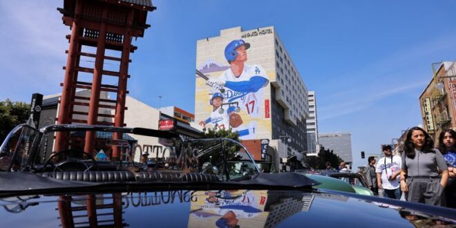 Other Sports Baseball Ohtanis LA mural celebrates larger than life ballplayer