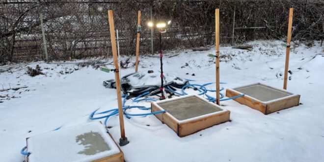 Self heating concrete could help keep snow and ice off roads