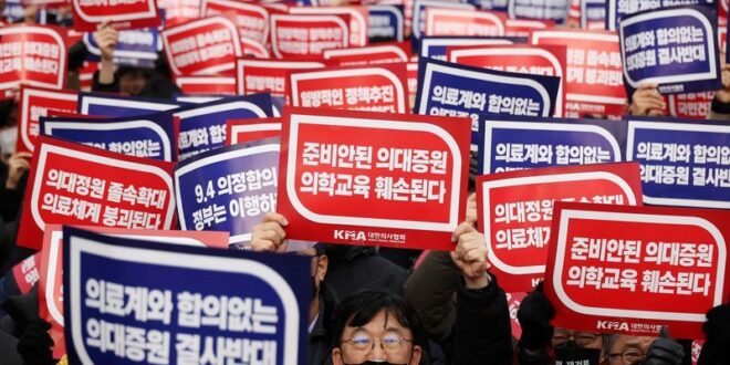 South Korea says to start legal action against doctors over