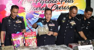 Cops bust ganja traffickers in Cheras seize RM300000 in drugs