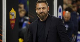 Football Soccer De Rossi aiming to improve Romas poor recent derby