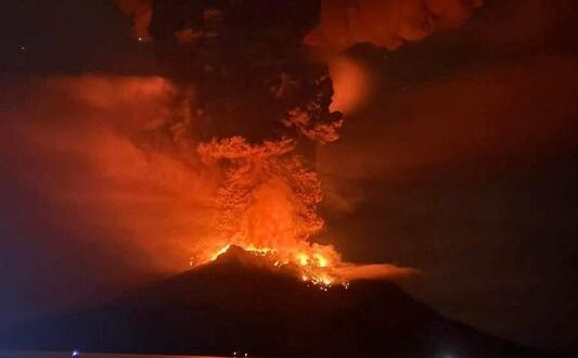 Indonesian volcano eruption forces evacuations airport closure