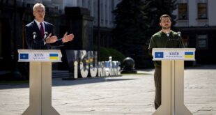 NATO chief on unannounced Kyiv visit says arms flows to