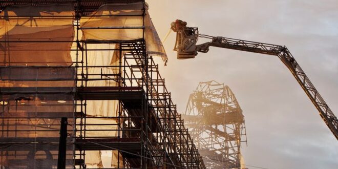 Part of Denmarks historic stock exchange reduced to empty shell