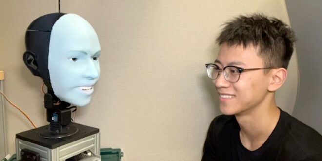 This robot detects and replicates human facial expressions