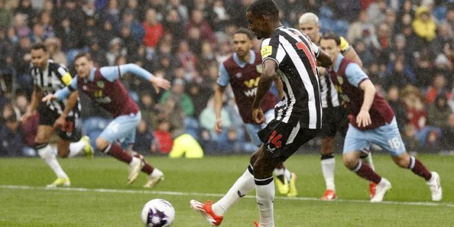 Football Soccer Newcastle rout sends Burnley close to the drop