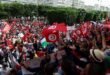 Hundreds of Tunisian presidents supporters protest against foreign interference