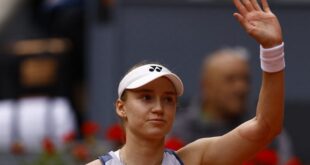 Tennis Tennis Rybakina survives Putintseva scare to reach Madrid semis