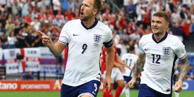 Football Soccer England held by Denmark after Hjulmand stunner