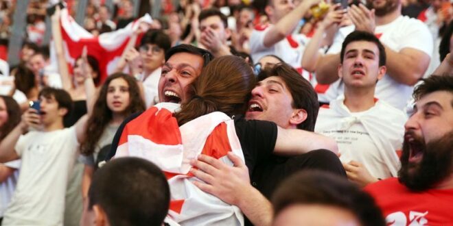 Football Soccer Euros debut temporarily unites polarised Georgia