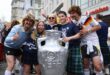 Football Soccer Munich buzzes with Germany and Scotland fans out for