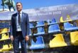 Football Soccer Ukraine shows shell blasted Kharkiv stadium seats to remind Euro