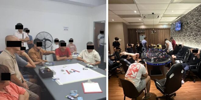 Johor cops nab 35 for gambling seize more than RM30000