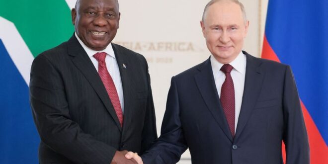 Putin congratulates South Africas Ramaphosa on re election an indication of