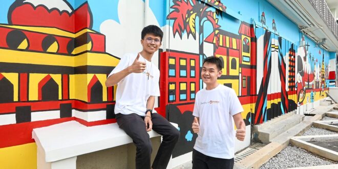 Students murals on cultural heritage brighten up 3rd Mile Jalan