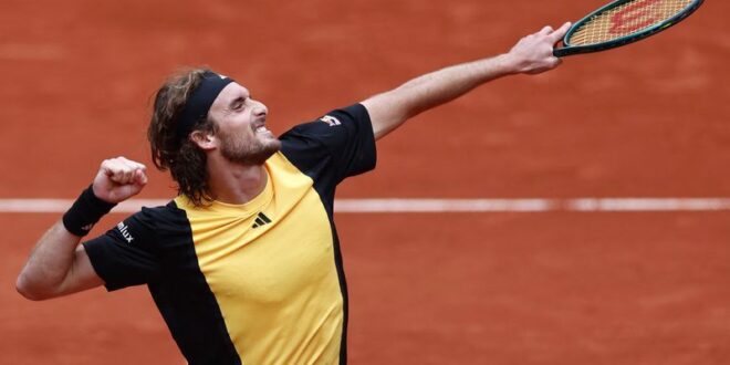 Tennis Tennis Tsitsipas beats Arnaldi to reach French Open quarter finals