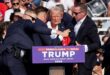 Trump shot in ear at campaign rally after major security