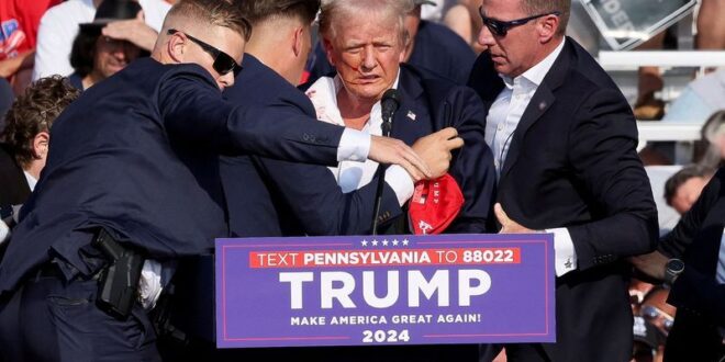 Trump shot in ear at campaign rally after major security