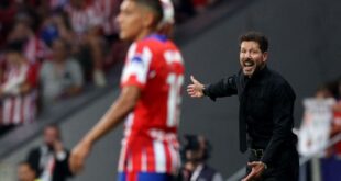 Football Soccer Simeone rues Atleticos lack of precision in stalemate with