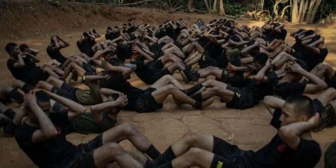 In Myanmars jungles young volunteers train hard to fight junta