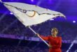 Other Sports Olympic flag arrives in Los Angeles host city