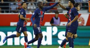 Football Soccer PSG boss Enrique reluctant to name Dembele as their