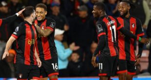 Football Soccer Superb Semenyo drives Bournemouth to 3 1 win over Southampton