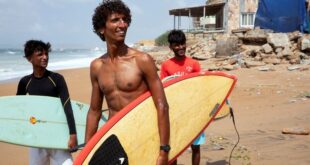 Other Sports On Pakistans southern coast a group of surfers