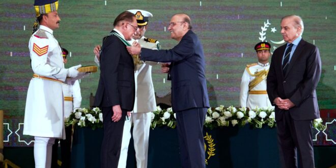 Pakistan confers highest civilian award to Anwar