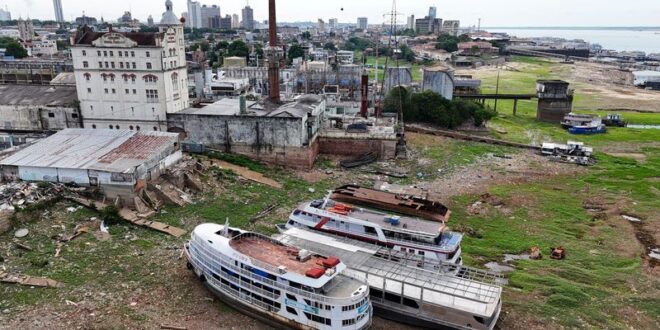 River level at Amazon rainforest port hits 122 year low amid