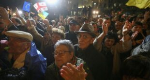 Georgian opposition calls for more protests as exit pollster says