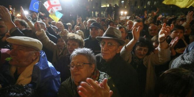 Georgian opposition calls for more protests as exit pollster says