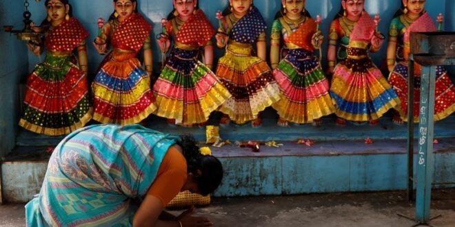 In her Indian grandfathers village residents pray for Kamala Harris