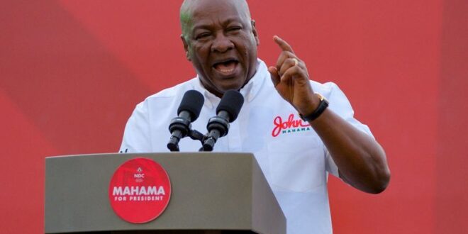 Main Ghana opposition leader tipped to win presidential vote poll